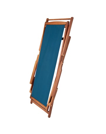 Charles Bentley Wooden Garden Deck Chair - Teal