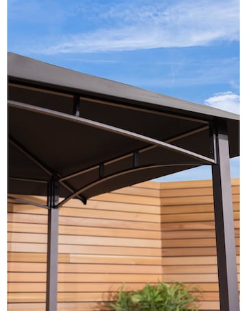 Charles Bentley Steel BBQ Grill Gazebo - Grey