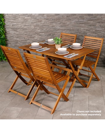 Charles Bentley Wooden Rectangular Dining Table - 4 Seater