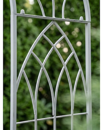 Charles Bentley Grey Wrought Iron Garden Arch