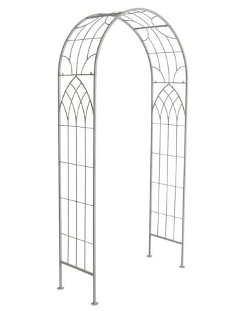 Charles Bentley Grey Wrought Iron Garden Arch