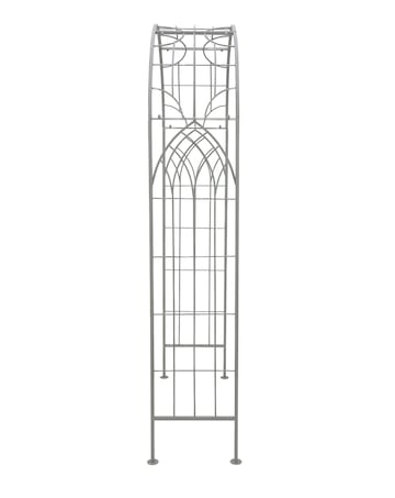 Charles Bentley Grey Wrought Iron Garden Arch