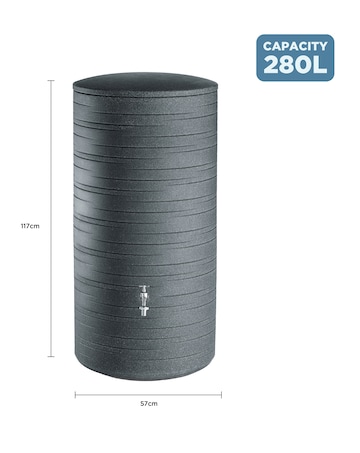 Charles Bentley Novara 280L Garden Water Butt