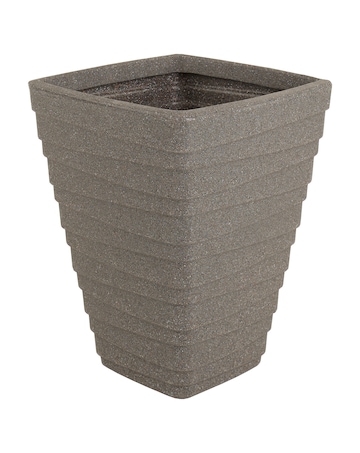 Charles Bentley Tall Square Trojan Granite Planters - Set of 2