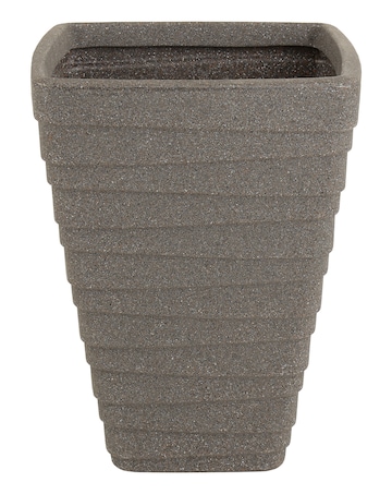 Charles Bentley Tall Square Trojan Granite Planters - Set of 2