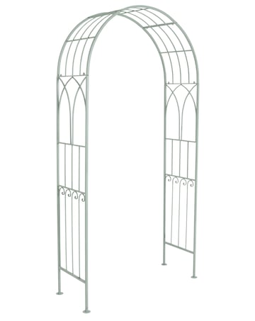 Charles Bentley Sage Green Wrought Iron Garden Arch