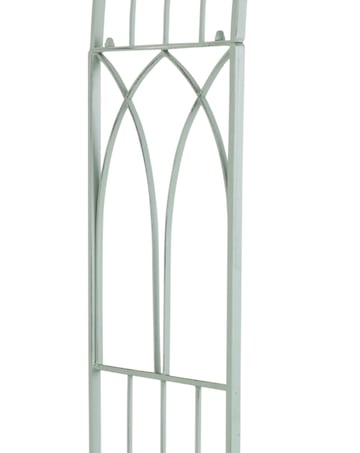 Charles Bentley Sage Green Wrought Iron Garden Arch