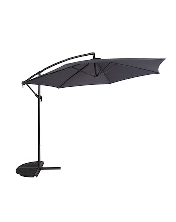 Charles Bentley 3m Hanging Garden Parasol - Grey