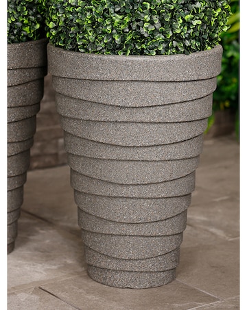 Charles Bentley Trojan Charcoal Pot Planters - Set of 2