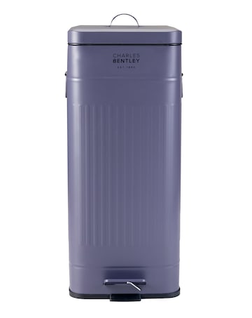 Charles Bentley 30L Retro Steel Square Kitchen Bin