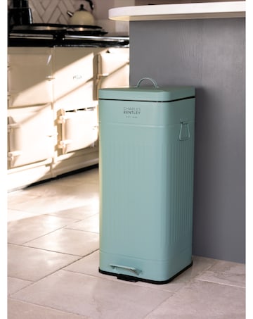 Charles Bentley 30L Square Retro Kitchen Pedal Bin
