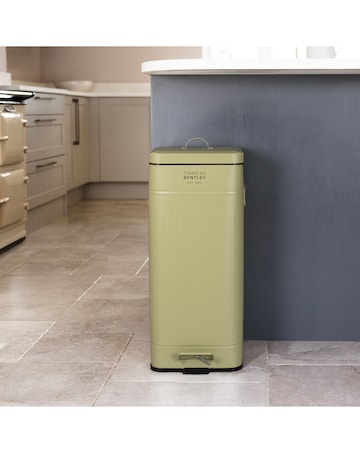30L Square Retro Kitchen Pedal Bin