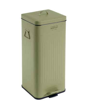 30L Square Retro Kitchen Pedal Bin