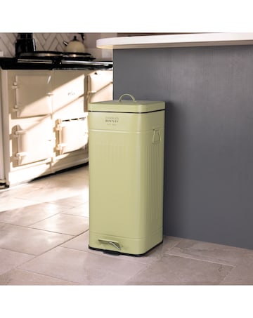30L Square Retro Kitchen Pedal Bin