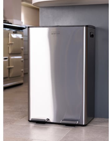 Charles Bentley 60L Double Compartment Kitchen Bin - 2x 30L