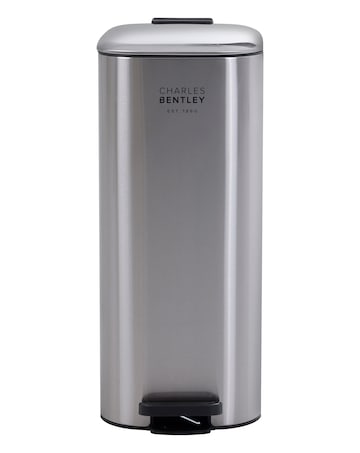 Charles Bentley 30L Slimline Rectangular Kitchen Pedal Bin