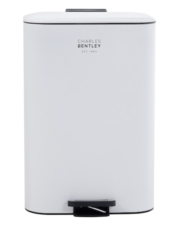 Charles Bentley 30L Slimline Rectangular Kitchen Pedal Bin