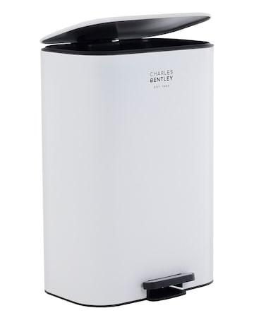 Charles Bentley 30L Slimline Rectangular Kitchen Pedal Bin