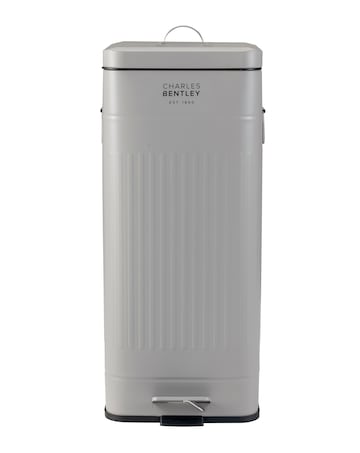 Charles Bentley 30L Retro Steel Square Kitchen Bin