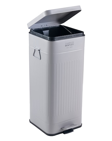 Charles Bentley 30L Retro Steel Square Kitchen Bin