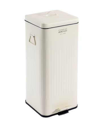 Charles Bentley 30L Square Retro Kitchen Pedal Bin