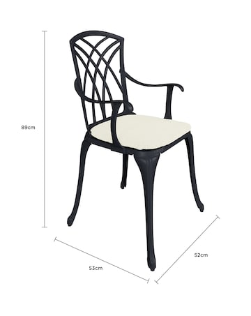 Charles Bentley Cast Aluminium Bistro Table And Chairs Set