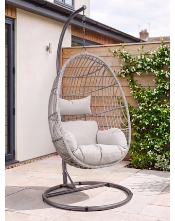 Charles Bentley Egg Shaped Rattan Swing Chair