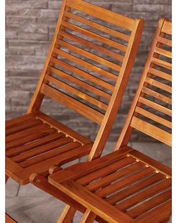 Charles Bentley Pair of FSC Wooden Foldable Chairs
