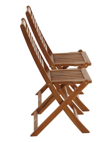 Charles Bentley Pair of FSC Wooden Foldable Chairs