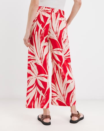 Printed Cropped Wide Leg Culotte
