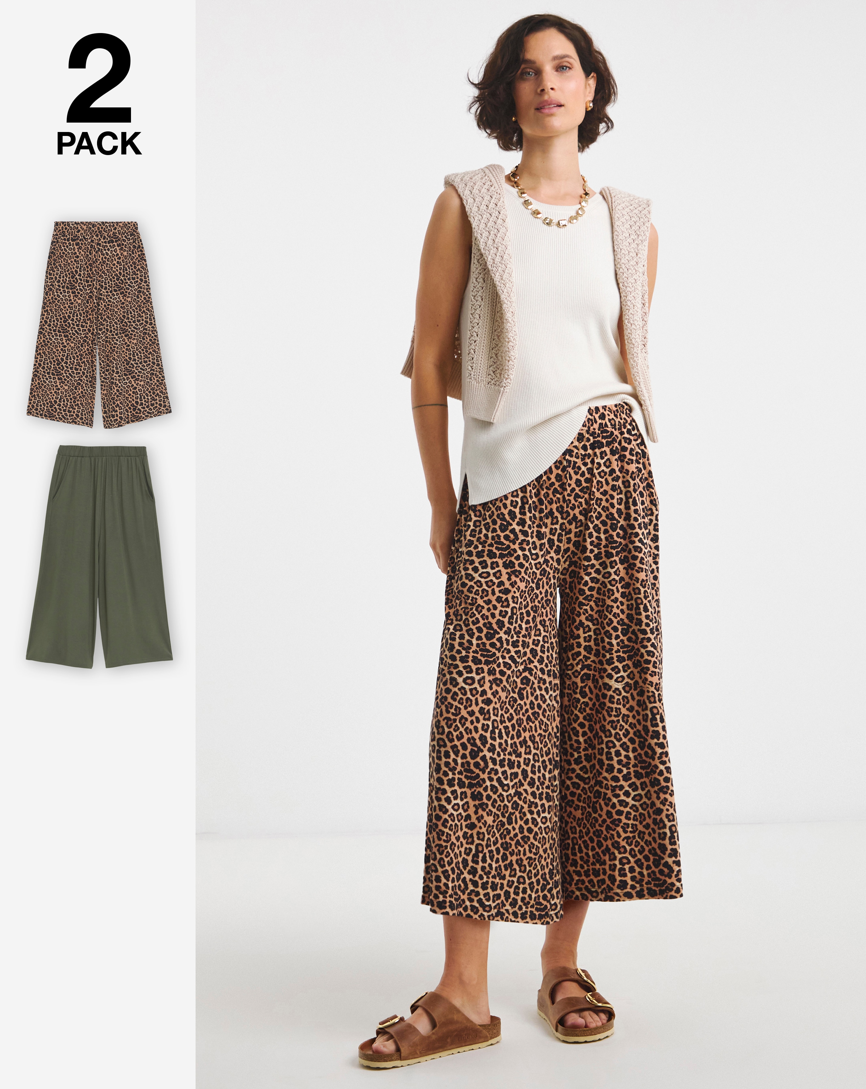 2 Pack Jersey Culottes
