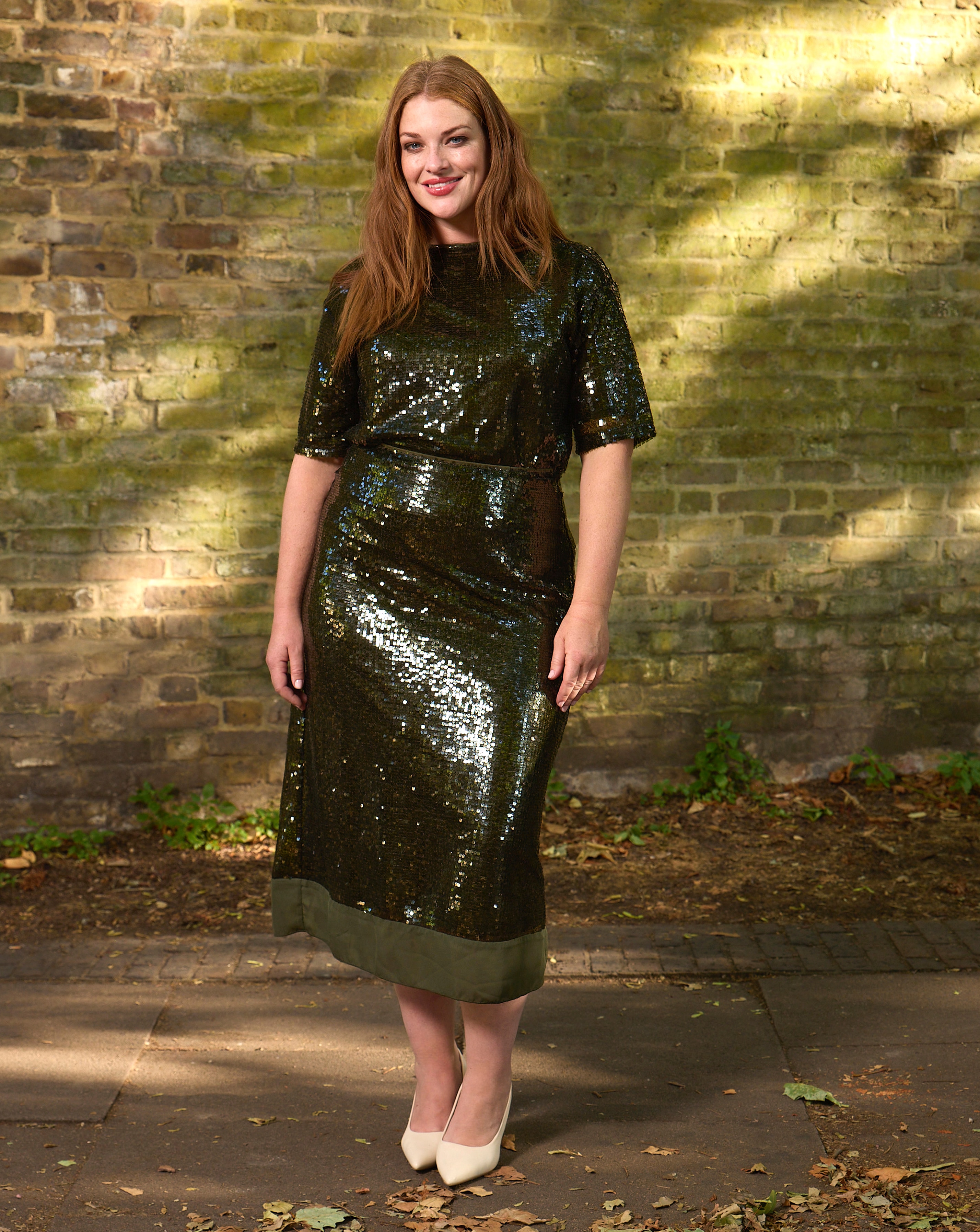 Sequin Column Skirt