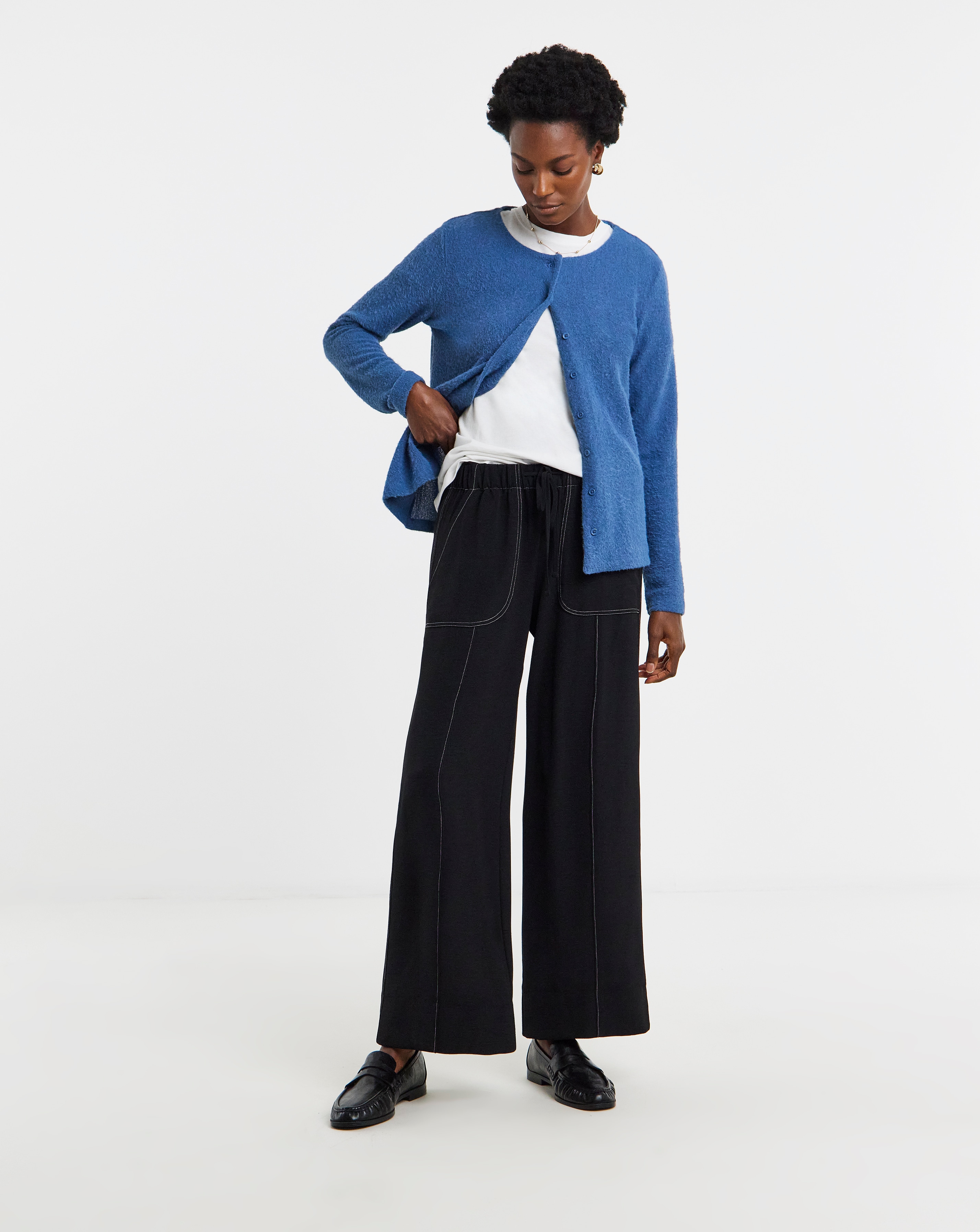 New In - Stitch Detail Wide Leg Trouser