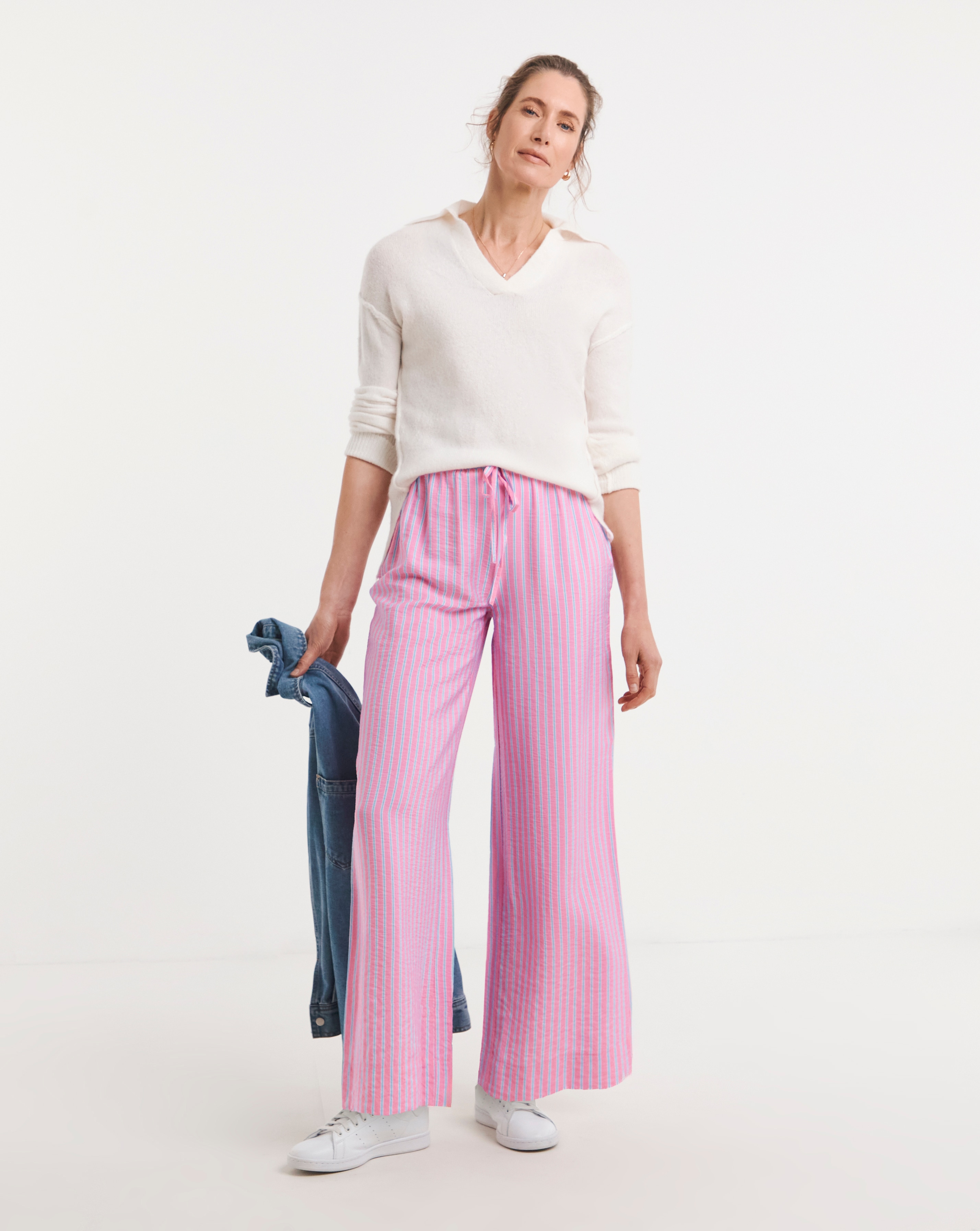 Stripe Wide Leg Trouser