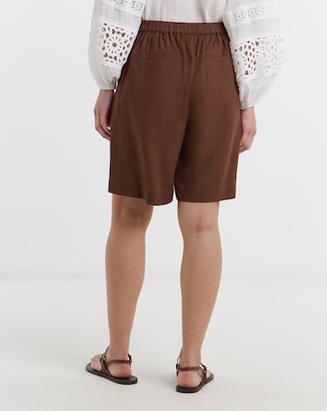 Chocolate Linen Mix Short