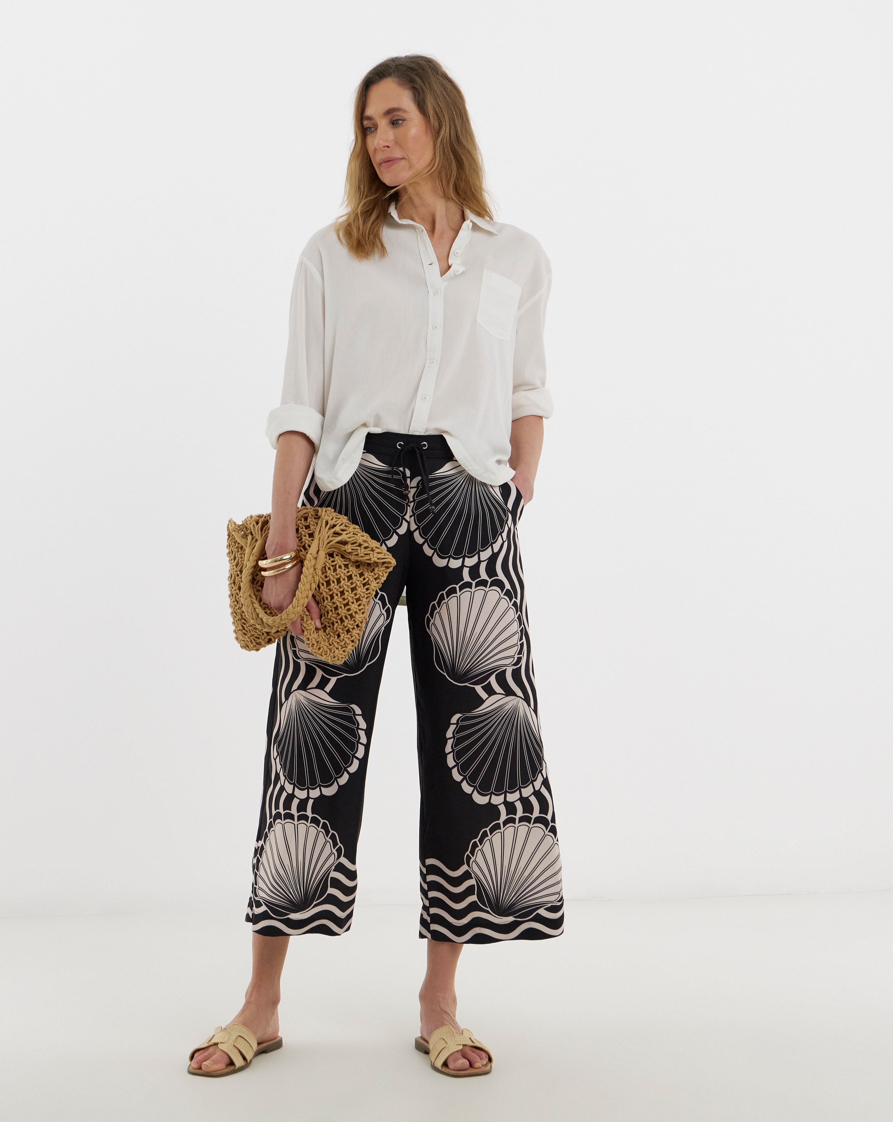 New In - Spun Viscose Wide Leg Culotte