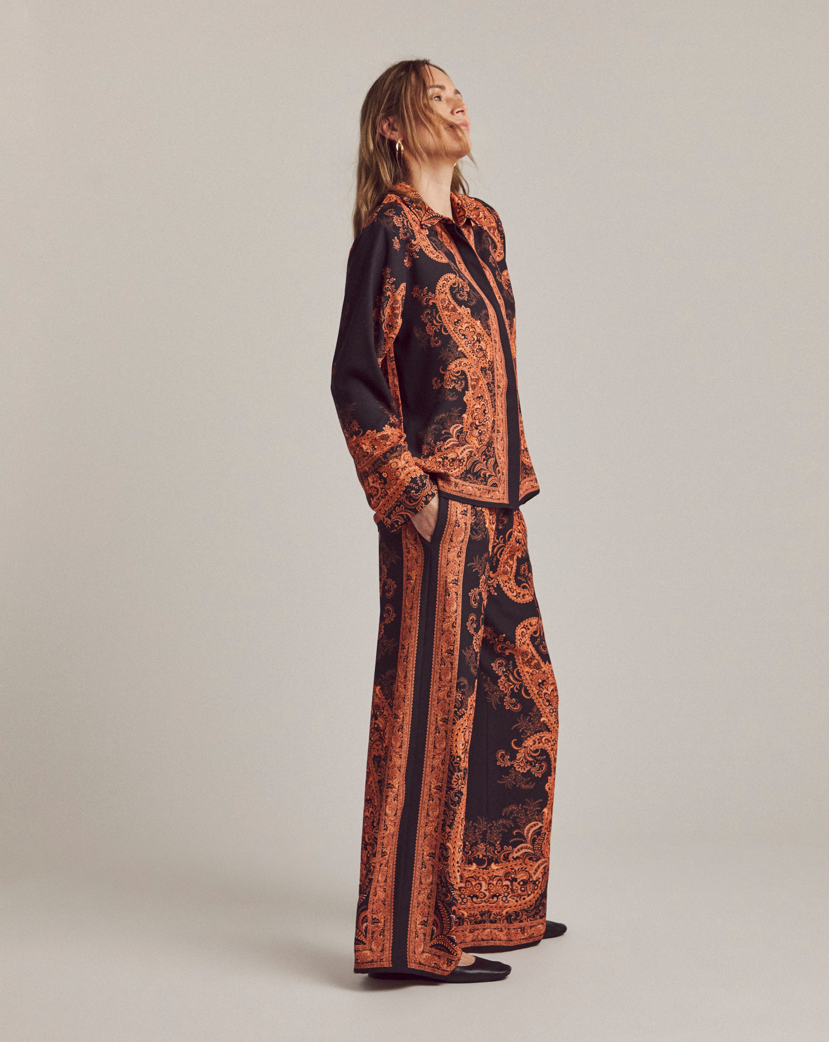 Anthology Print Wide Leg Trouser