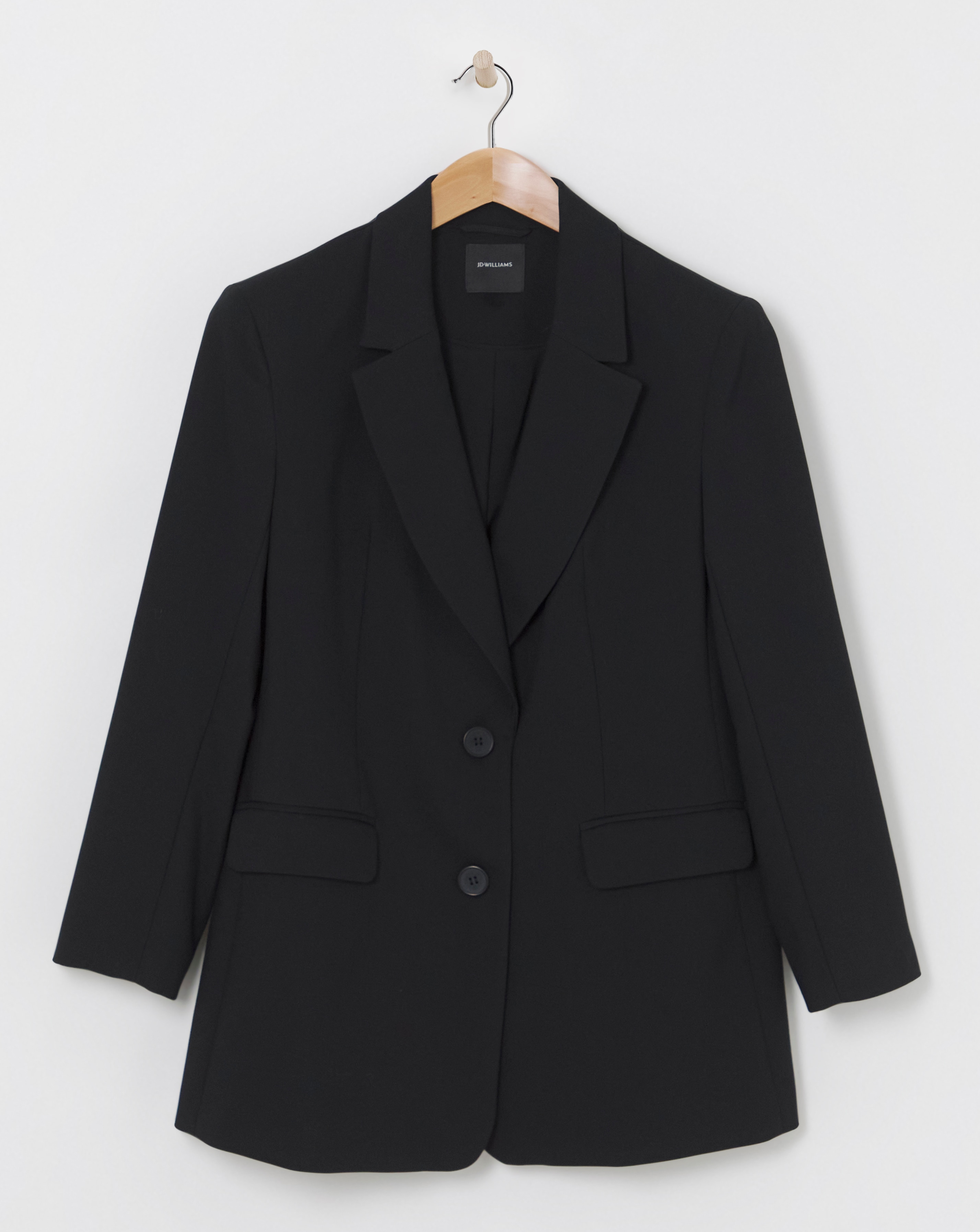 Black Relaxed Twill Blazer