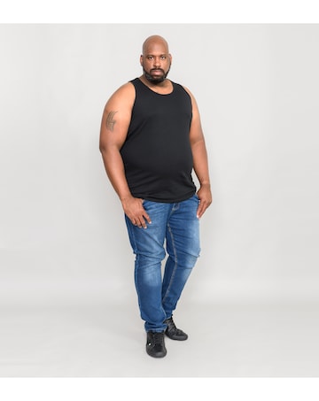 D555 Big & Tall Fabio Classic Fit Muscle Vest - Black