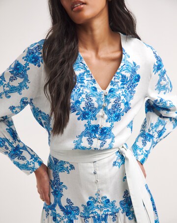 Raishma Studio Floral Print V-Neck Midi Dress