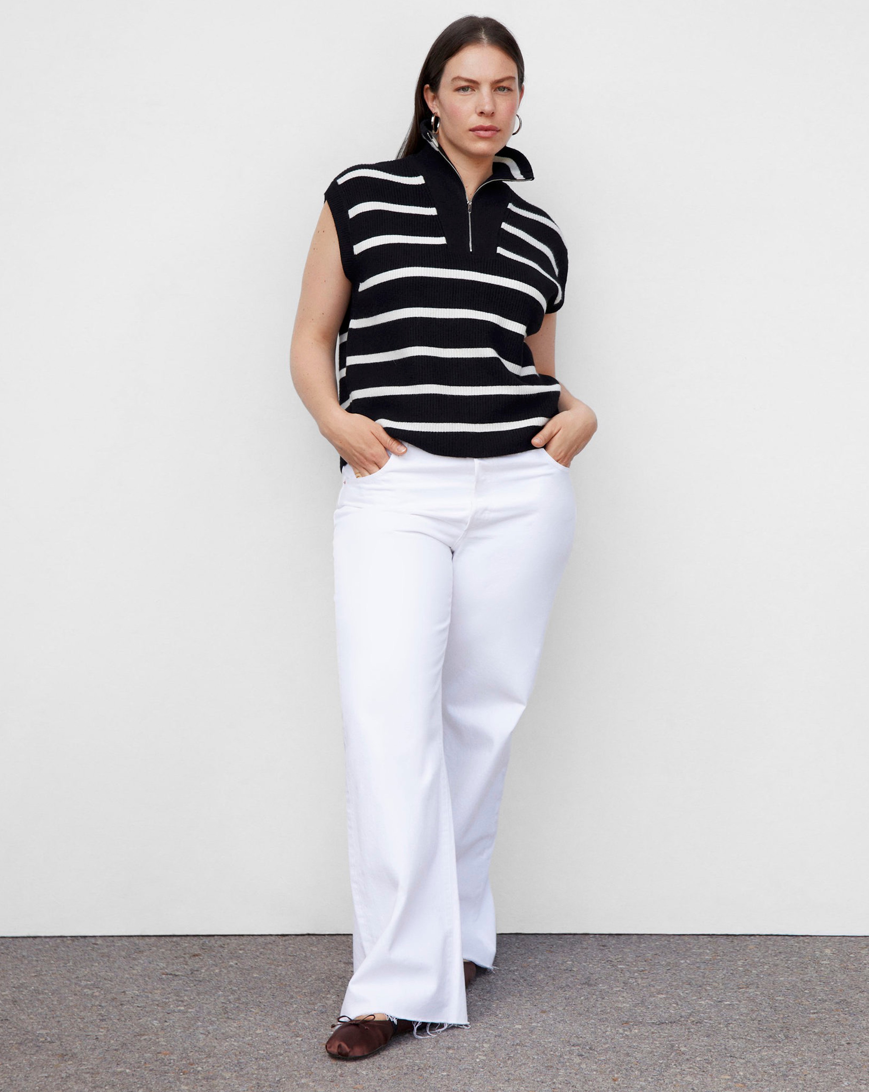 Mango Knitted Stripped Vest