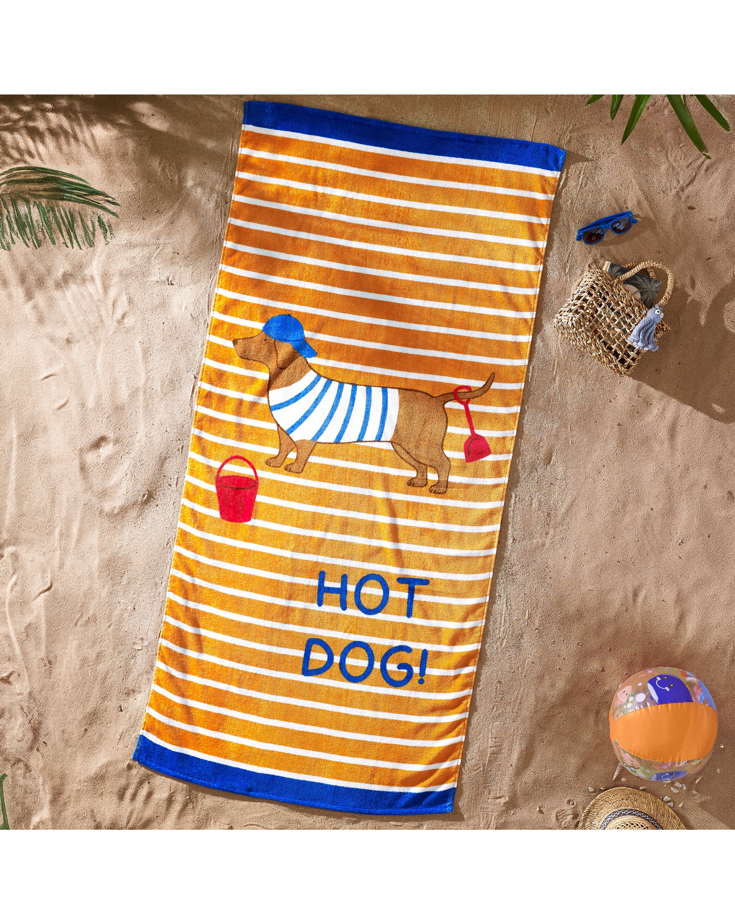 Catherine Lansfield Hot Dog Beach Towel