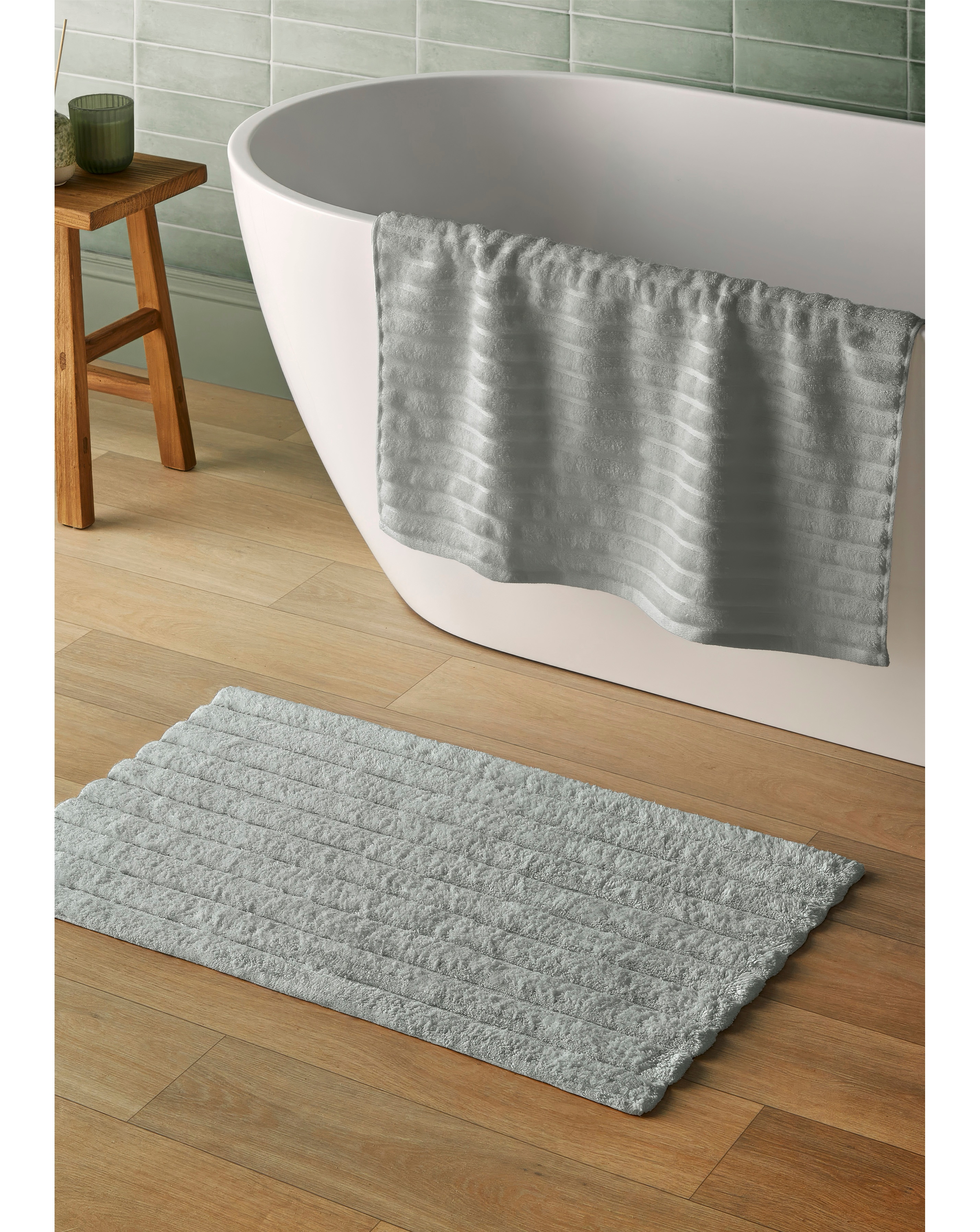 Silentnight Ribbed Cotton Bath Mat
