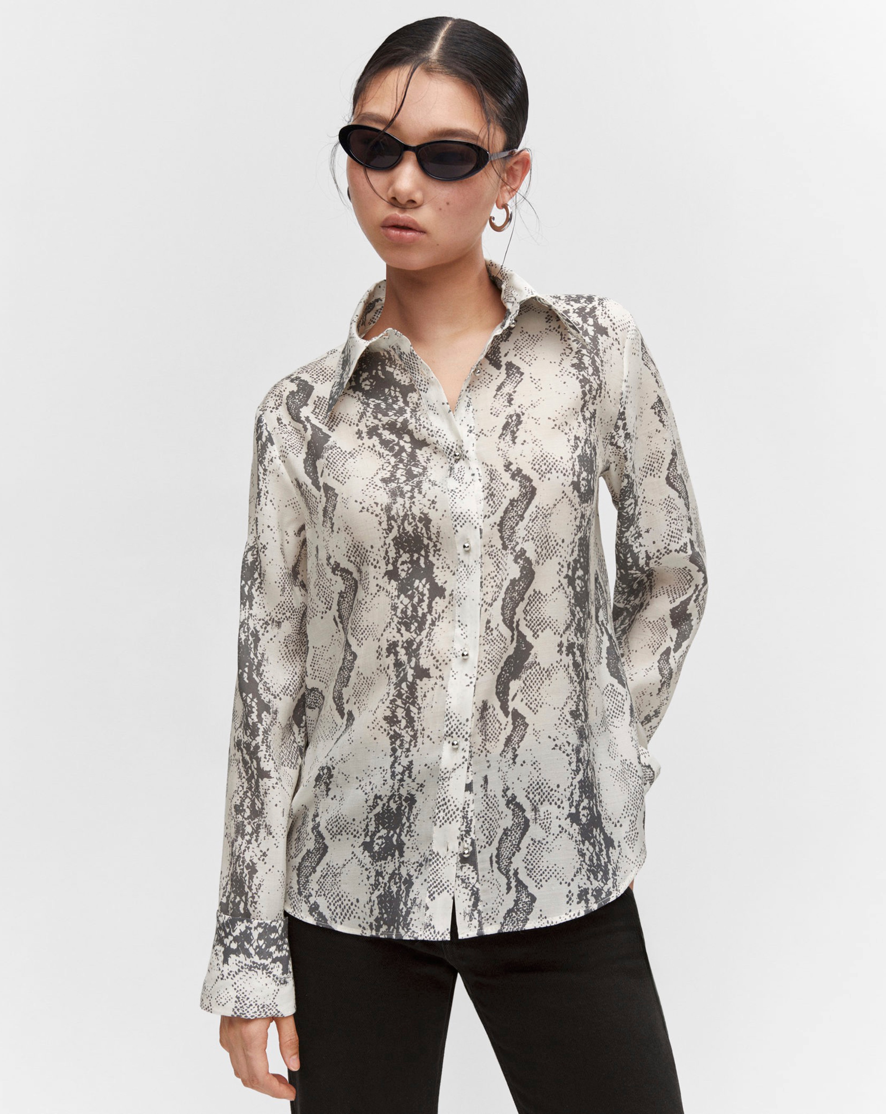Mango Snake Print Shirt