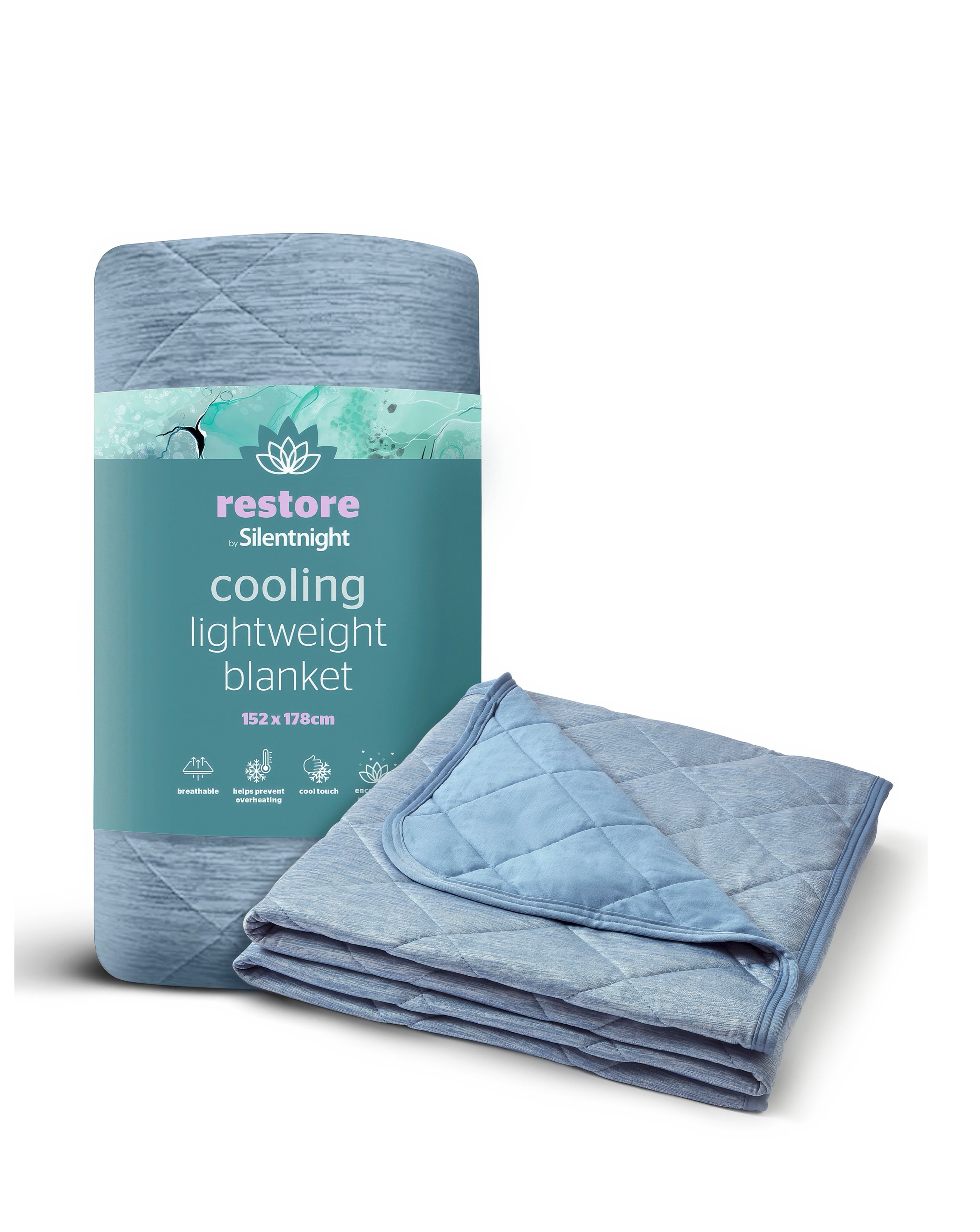 Silentnight Restore Cooling Blanket Blue