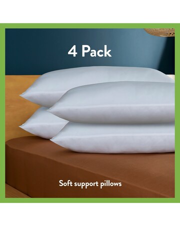 Slumberdown Anti Allergy Soft Support 4 Pack Pillows