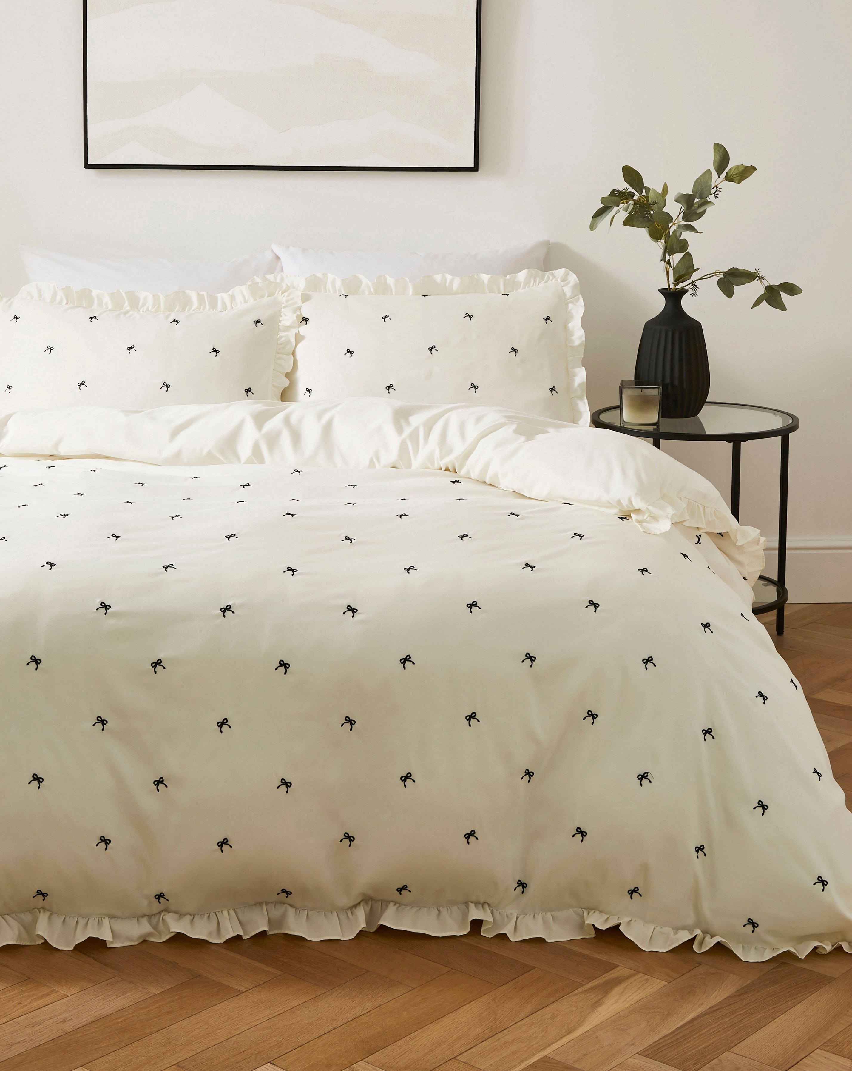Cosette Embroidered Ruffle Duvet Set