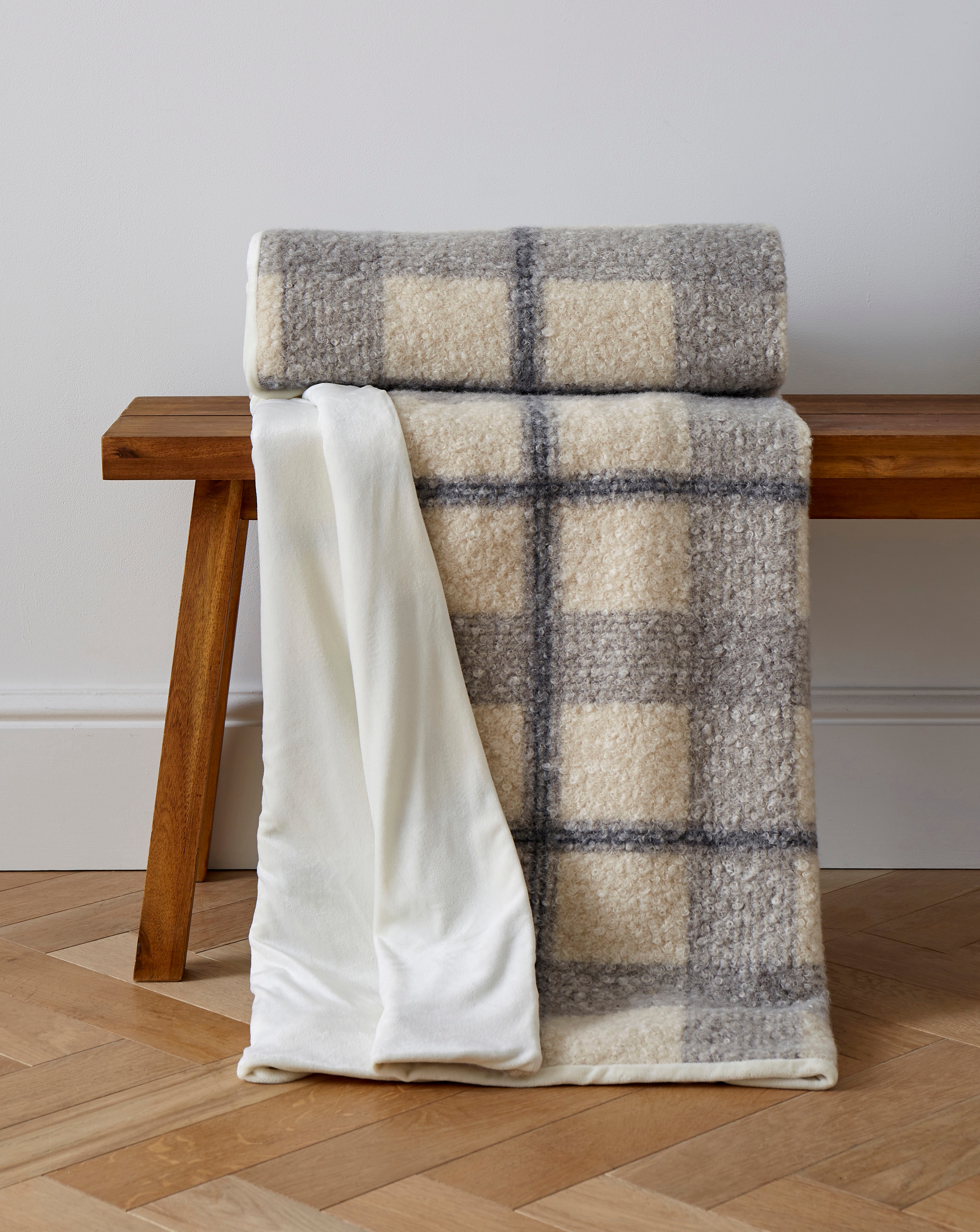 Boucle Checked Throw