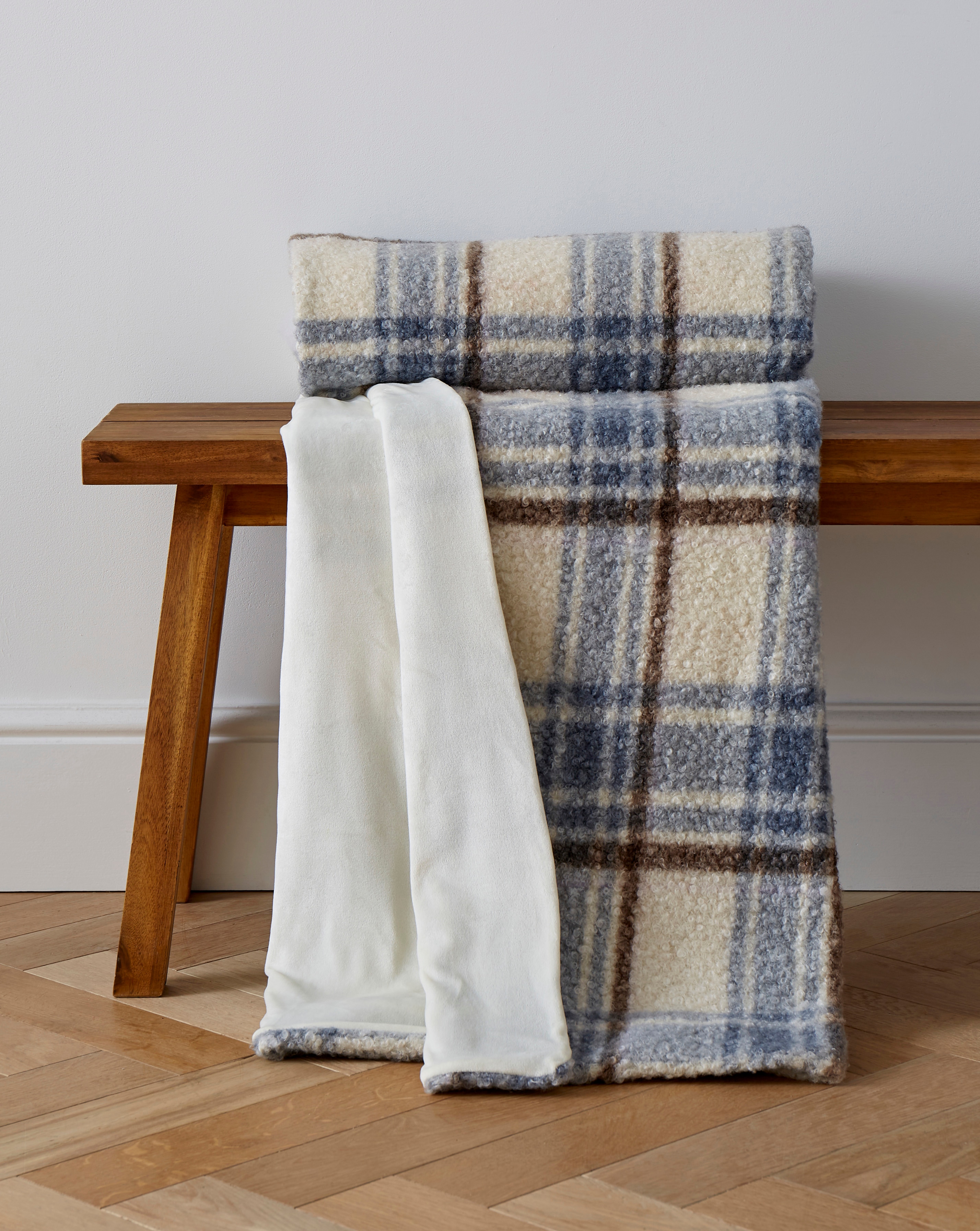 Boucle Checked Throw