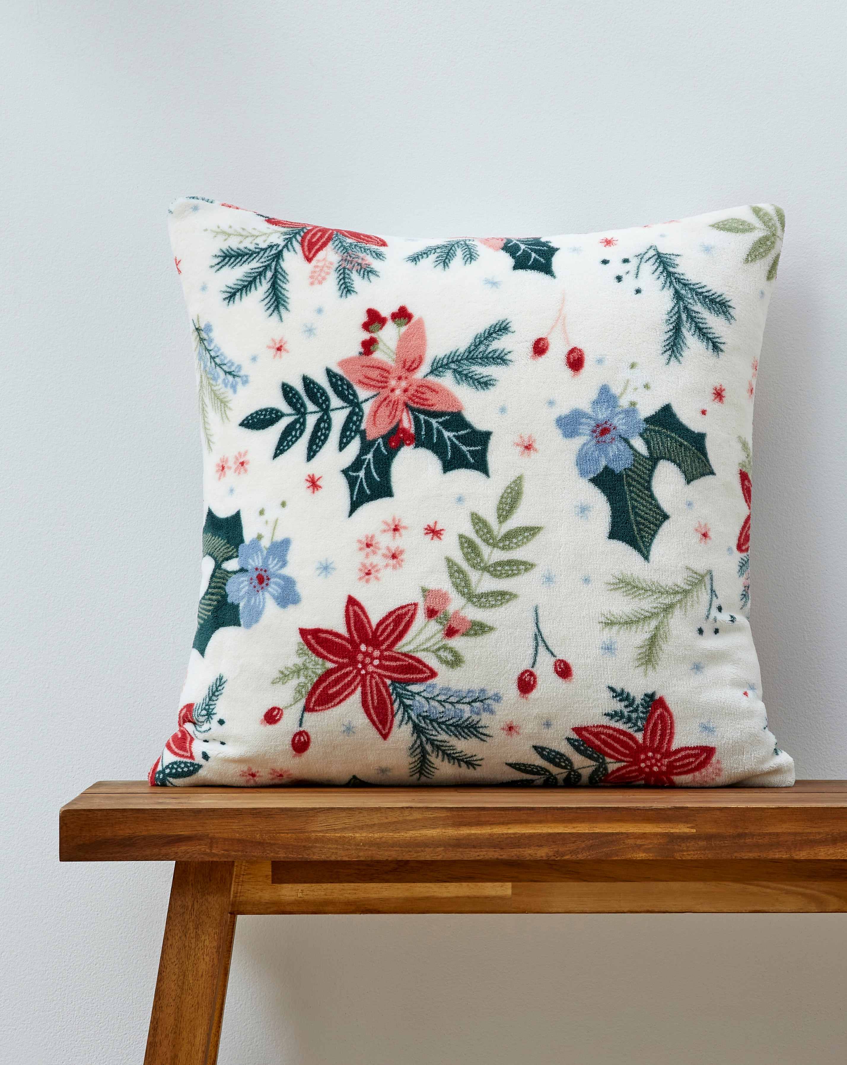 Noelle Christmas Floral Cushion